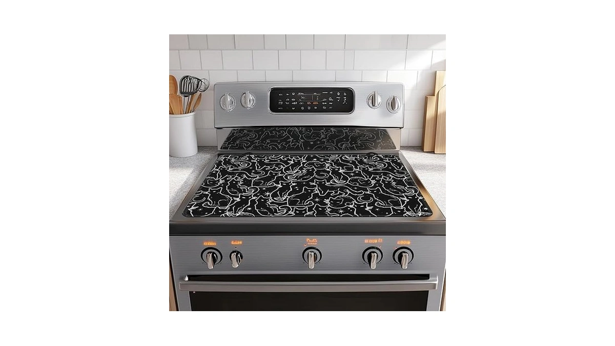 Stove Top Cover For Electric Stove,black Cat Rubber Flat Rv