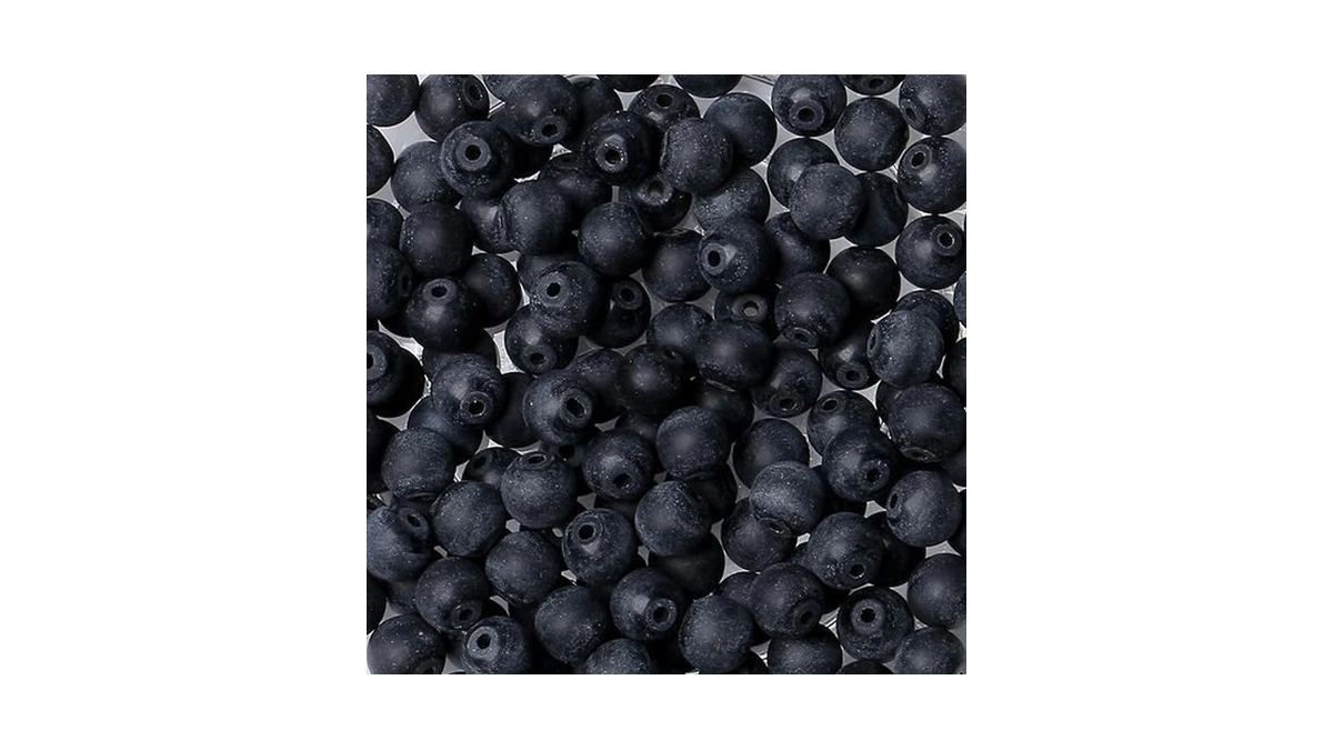 Zhiyuxi Matte Black Onyx Agate 100pcs 6mm Crystals Beads For