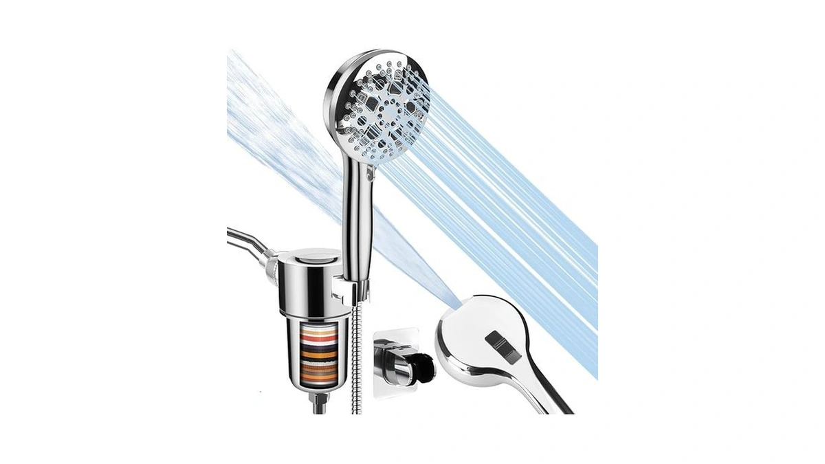 Filtered Shower Head With Handheld, High Pressure 9 Spray Mode