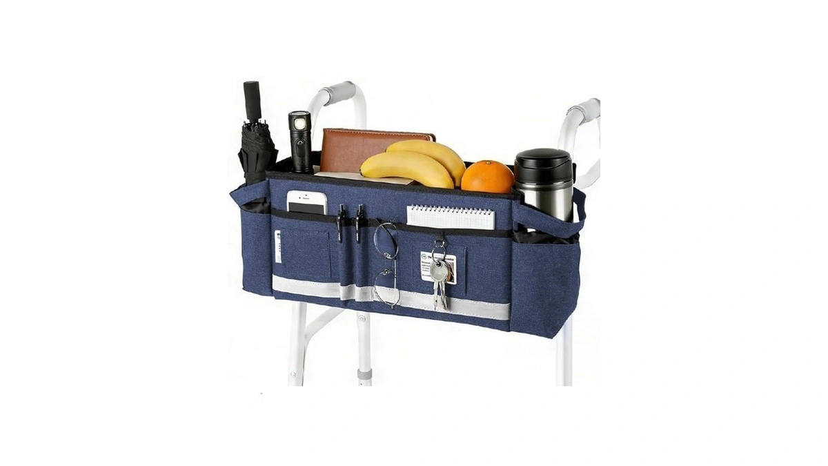 Amedele Walker Basket For Seniors With Cup Holder, Foldable Walker