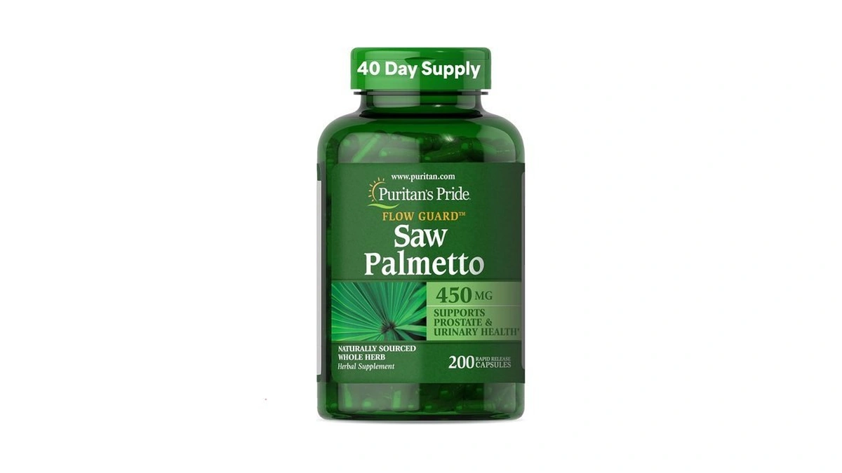 Puritan's Pride Flow Guard™ Saw Palmetto Extract 450mg, Natural Whole