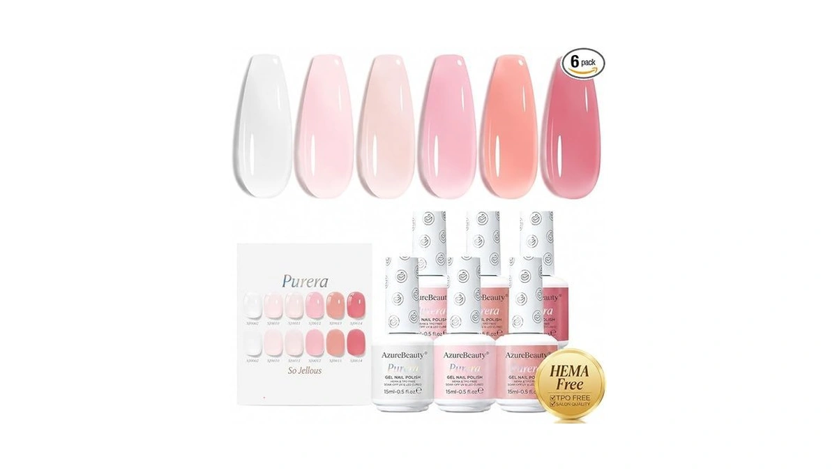 Azurebeauty 6 Colors 15ml Hema Free Jelly Purera Gel Nail