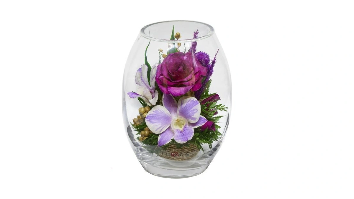 Luxury Orchid Arrangement | Preserved Orchids In Glass Vase |