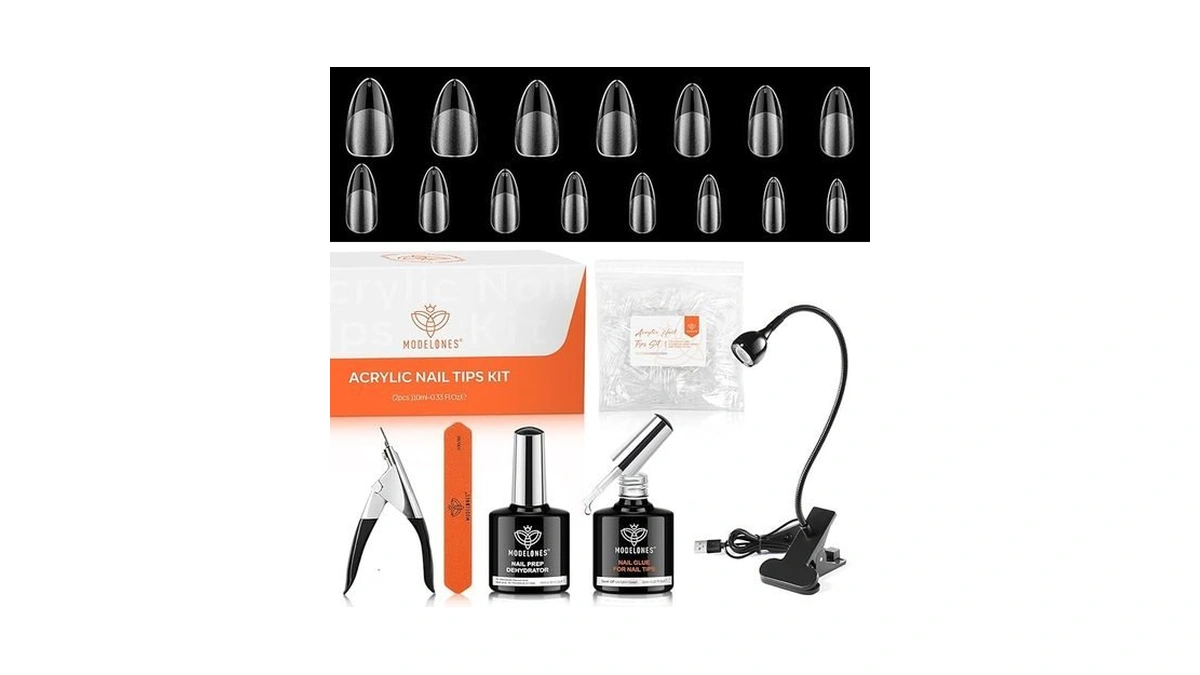 Modelones X Nail Gel Kit Almond, 510pcs Nail Tips &