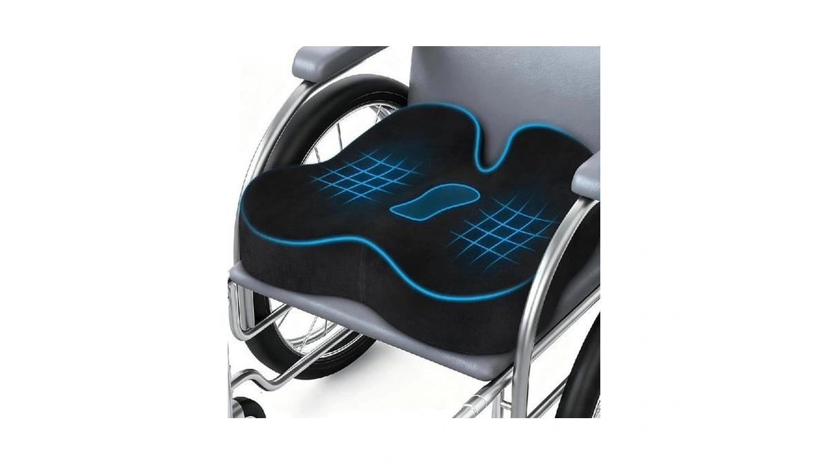 Dailycuddles Wheelchair Seat Cushion, Premium Memory Foam Office Chair Cushion,