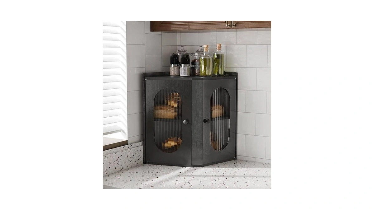 Stylstoreazy Corner Bread Box For Kitchen Countertop,2-tier Extra Large Adjustable