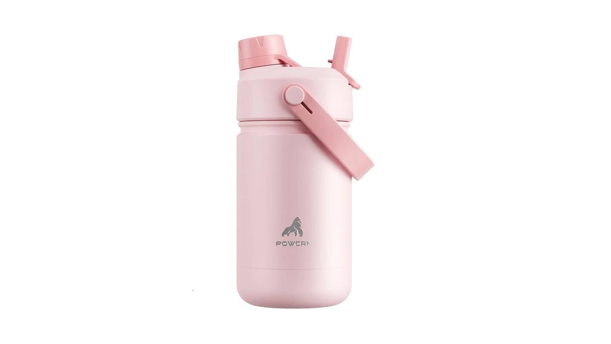 12 Oz Kids Insulated Water Bottle For School: 2-in-1 Straw