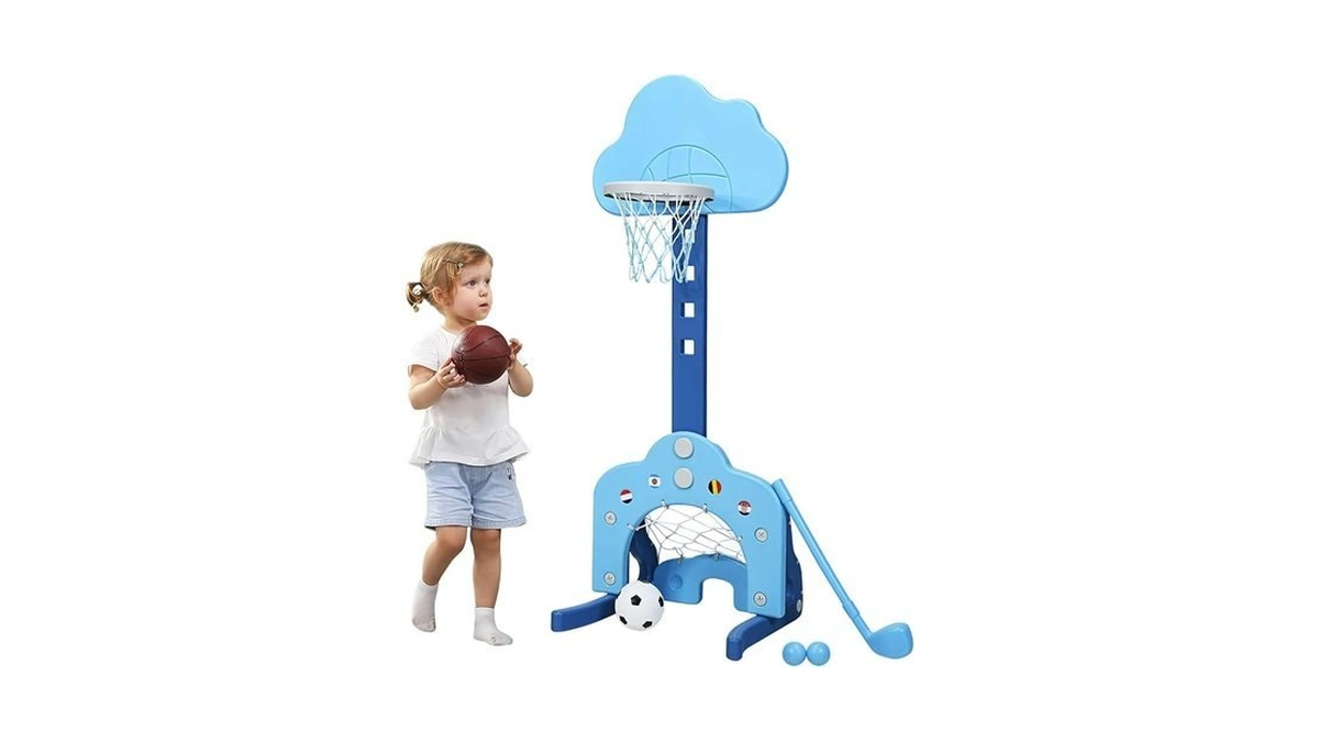 Costzon Kids Basketball Hoop, Toddler Sports Activity Center W/ 5