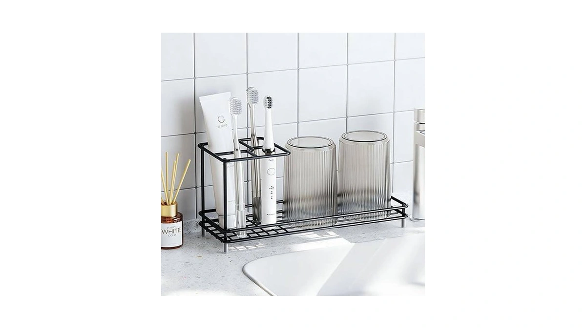 Toothbrush Holders For Bathrooms, Carbon Steel Tooth Brush Holder Electric