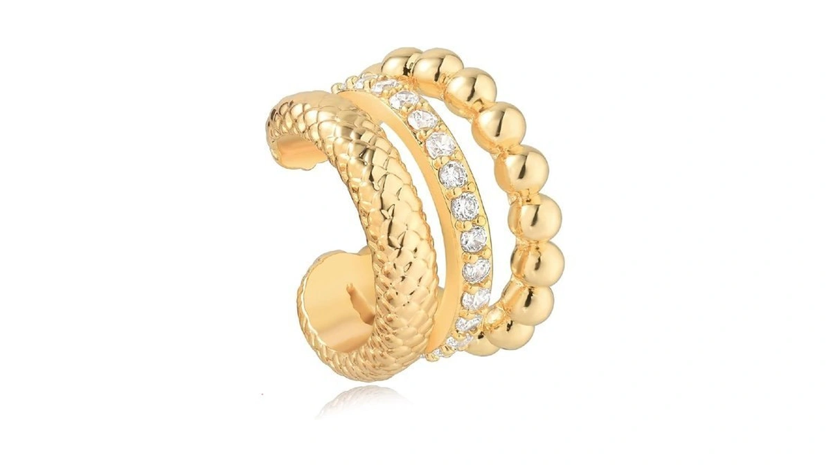 Mtmy Gold Ear Cuff Earring For Women 14k Gold Plated