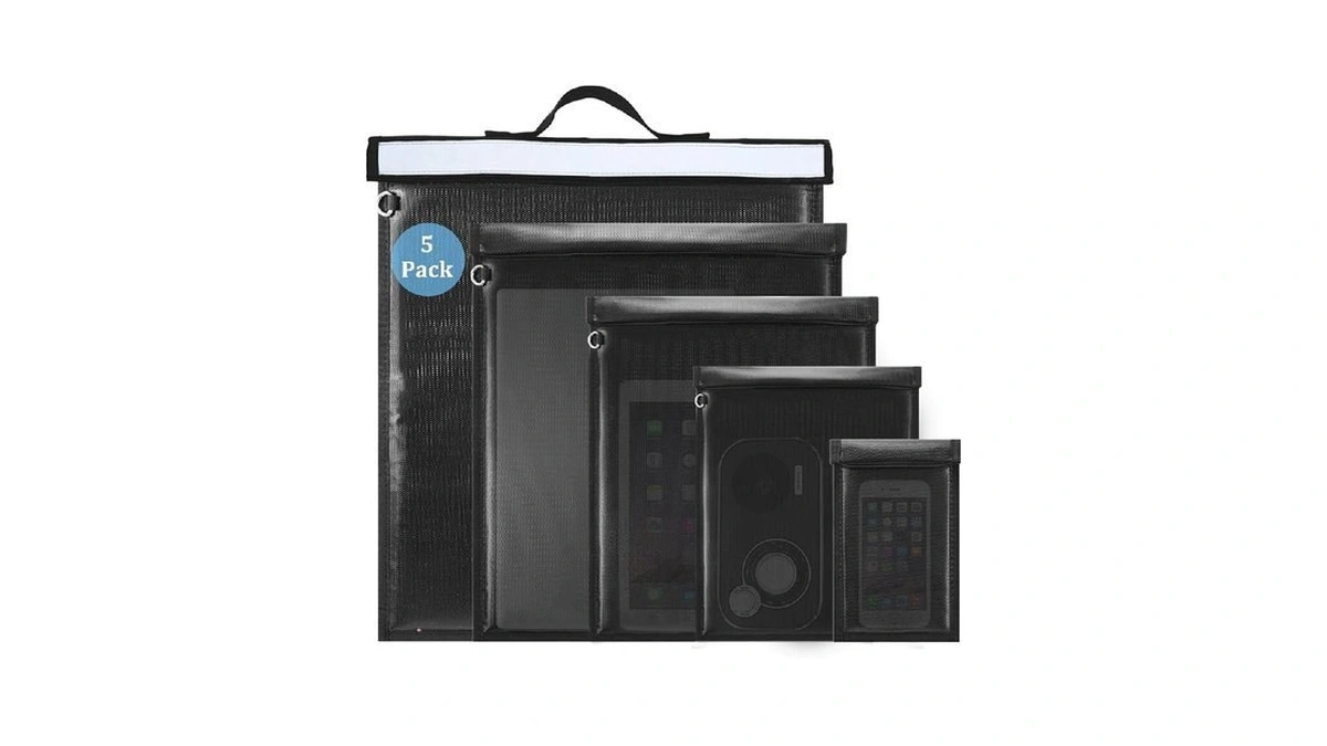 5 Pack Faraday Bags, Extra Large Faraday Bag For Laptops