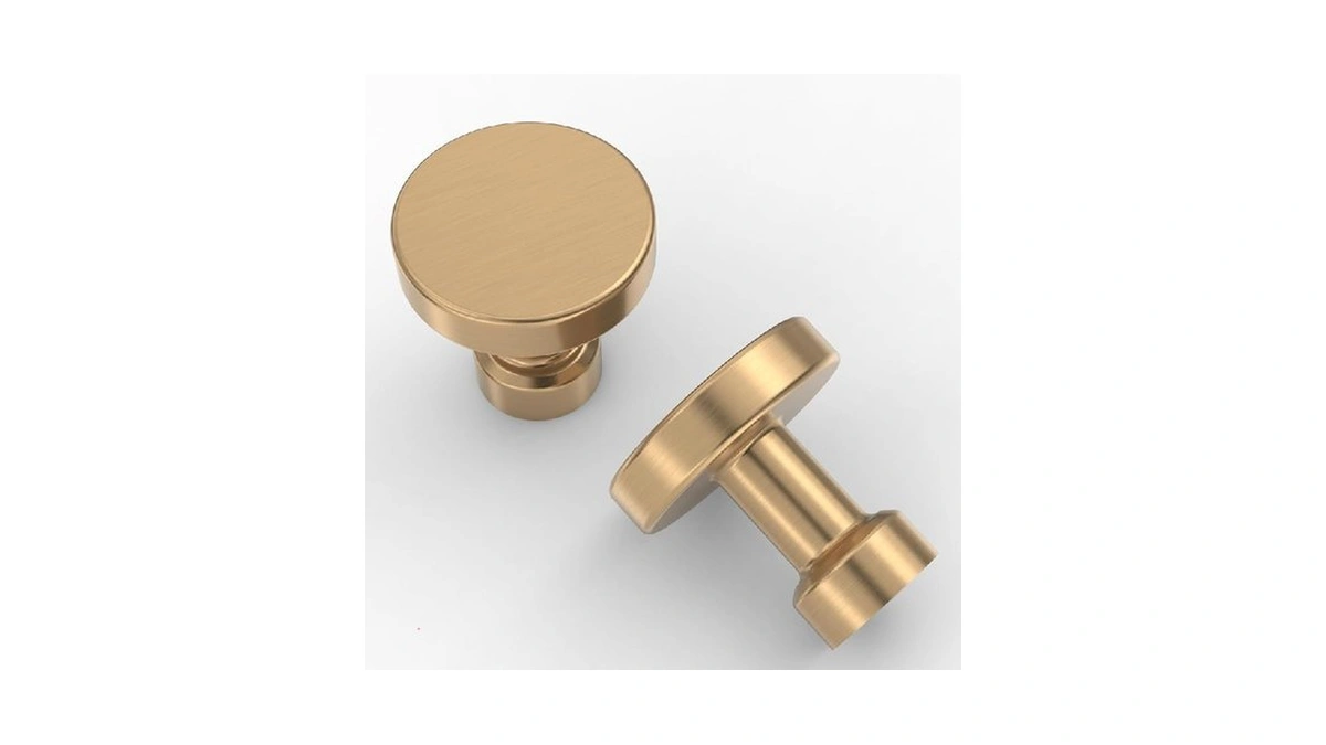 Asidrama 10 Pack 1-1/4 Inch Champagne Bronze Kitchen Cabinet Knobs