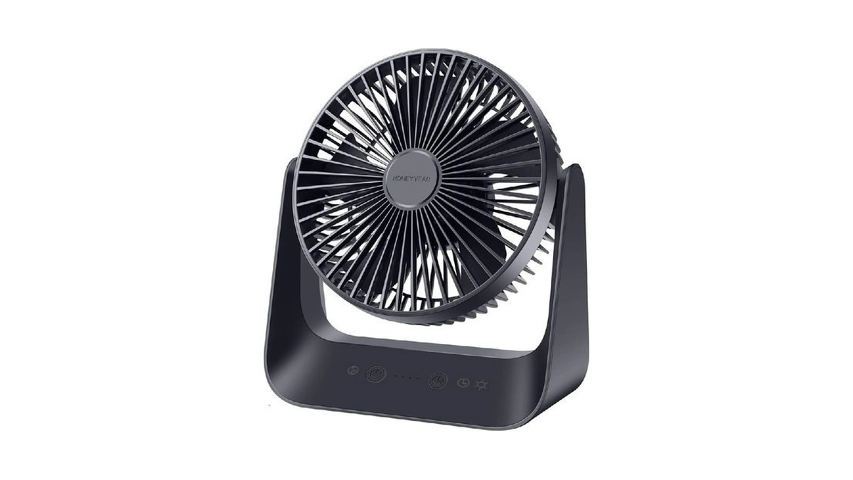 Honeyyear Desk Fan With Temperature Control Mode, 5000mah Usb Table