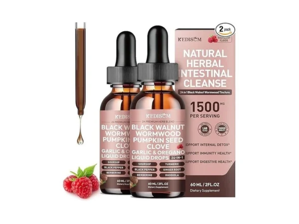 2 Pack 24 In 1 Black Walnut Wormwood Tincture -