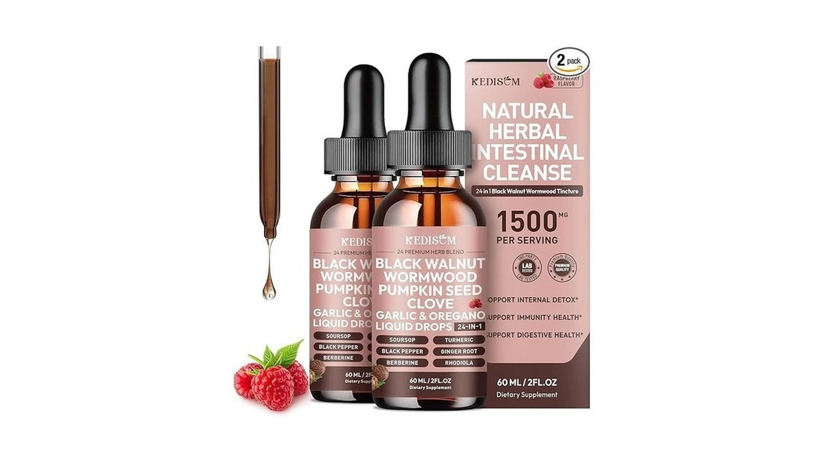 2 Pack 24 In 1 Black Walnut Wormwood Tincture -