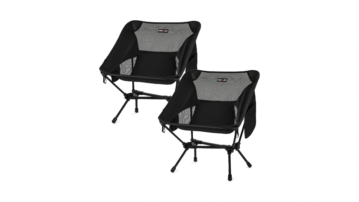 Overmont Ultralight Portable Camping Chair- Lightweight Folding Backpacking Chair, Support