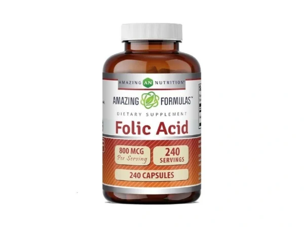Amazing Formulas Folic Acid (vitamin B9) 800 Mcg Supplement |