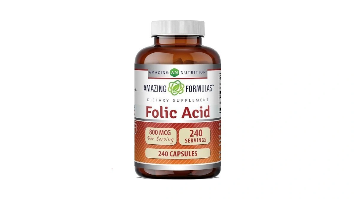 Amazing Formulas Folic Acid (vitamin B9) 800 Mcg Supplement |