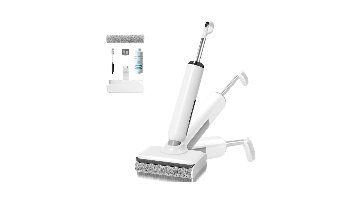 Wet Dry Vacuum Mop, 180°lay-flat Cordless Vacuum Mop All In