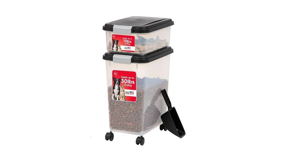 Iris Usa Dog Food Storage Container 30 Lb + 11lb