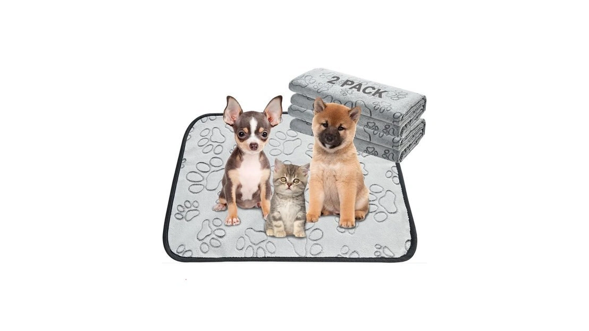 Qeils Reusable Puppy Pads, 2 Pack Washable Pee Pads For
