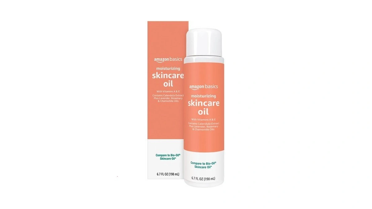 Amazon Basics Moisturizing Body Oil For Skin With Vitamins A