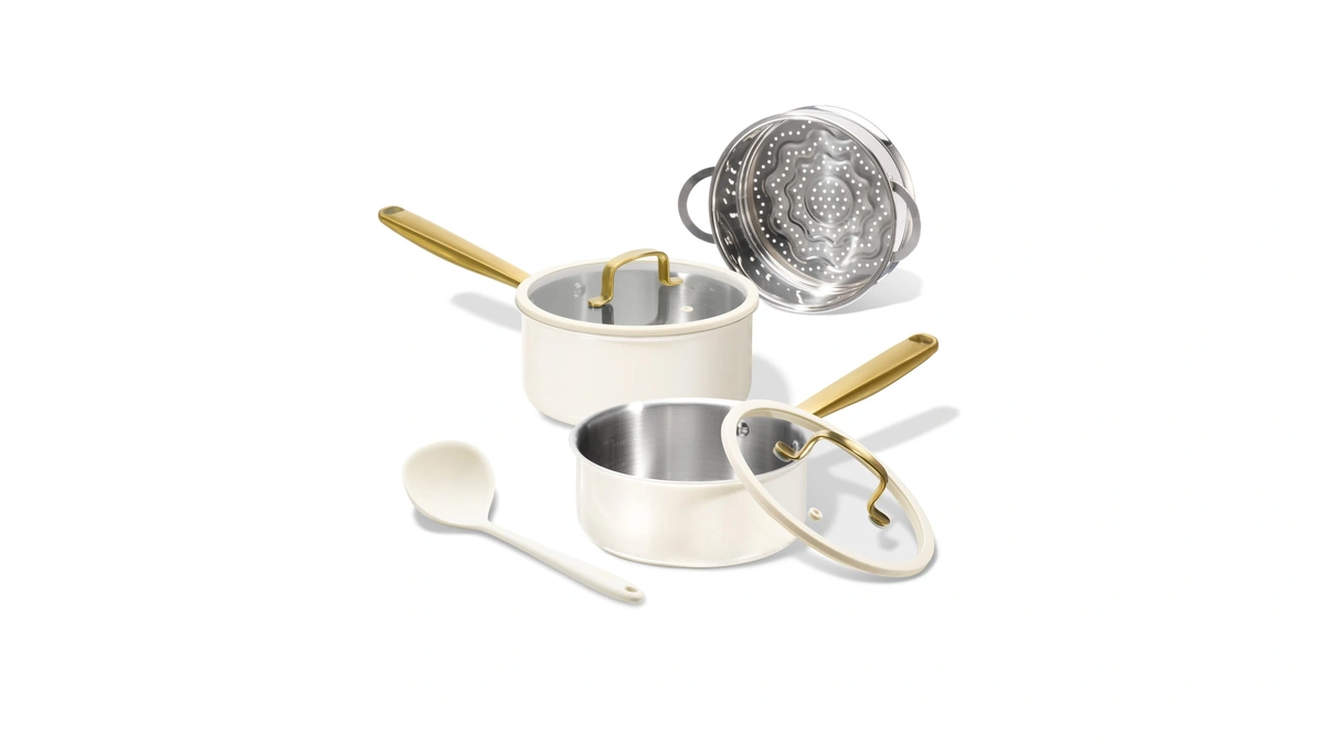 Carote 1.5qt & 3.0qt Stainless Steel Saucepan Set With Steamer