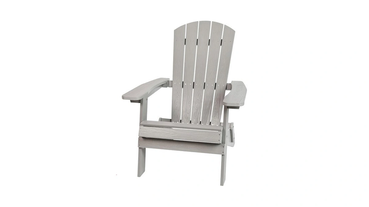 Flash Furniture Charlestown Commercial Folding Adirondack Chair - Gray -