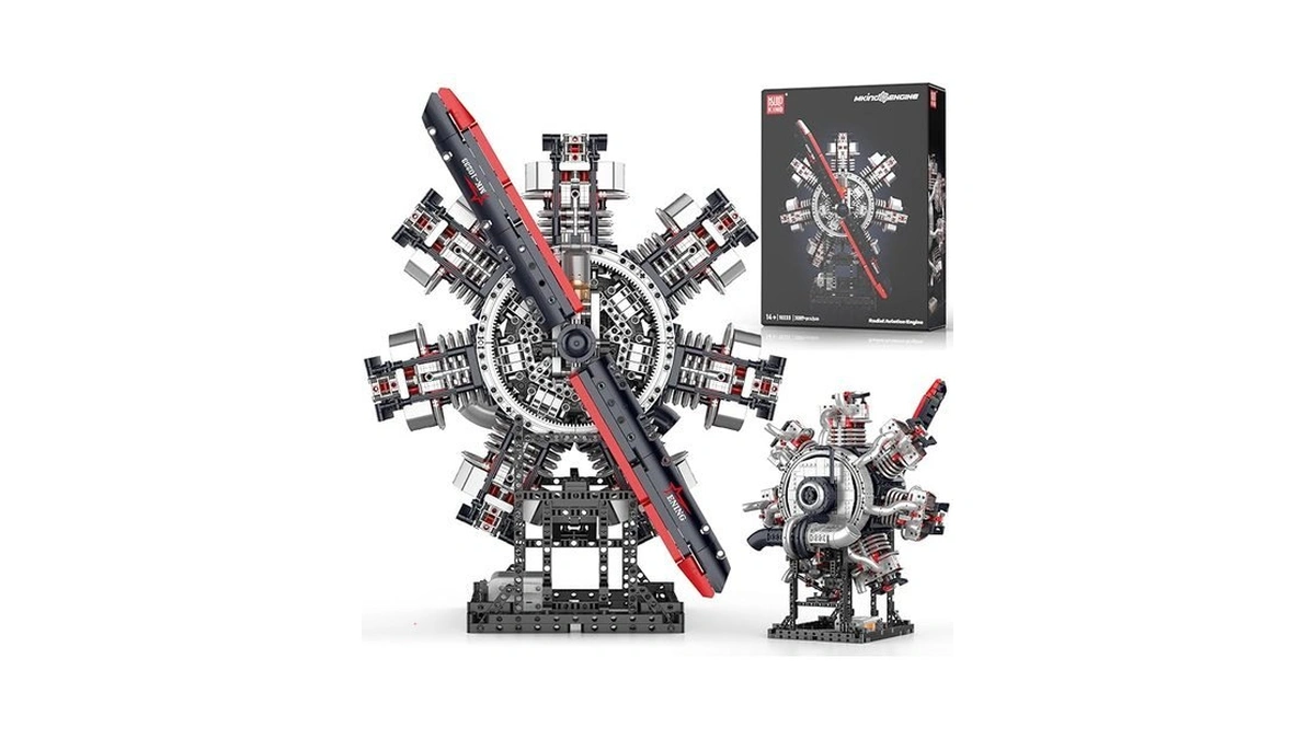 Mould King 10233 Aircraft Engine Building Set, 3089pcs Military Engine