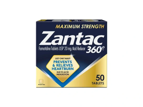 Zantac 360 Maximum Strength Tablets, 50 Count, Heartburn Prevention And
