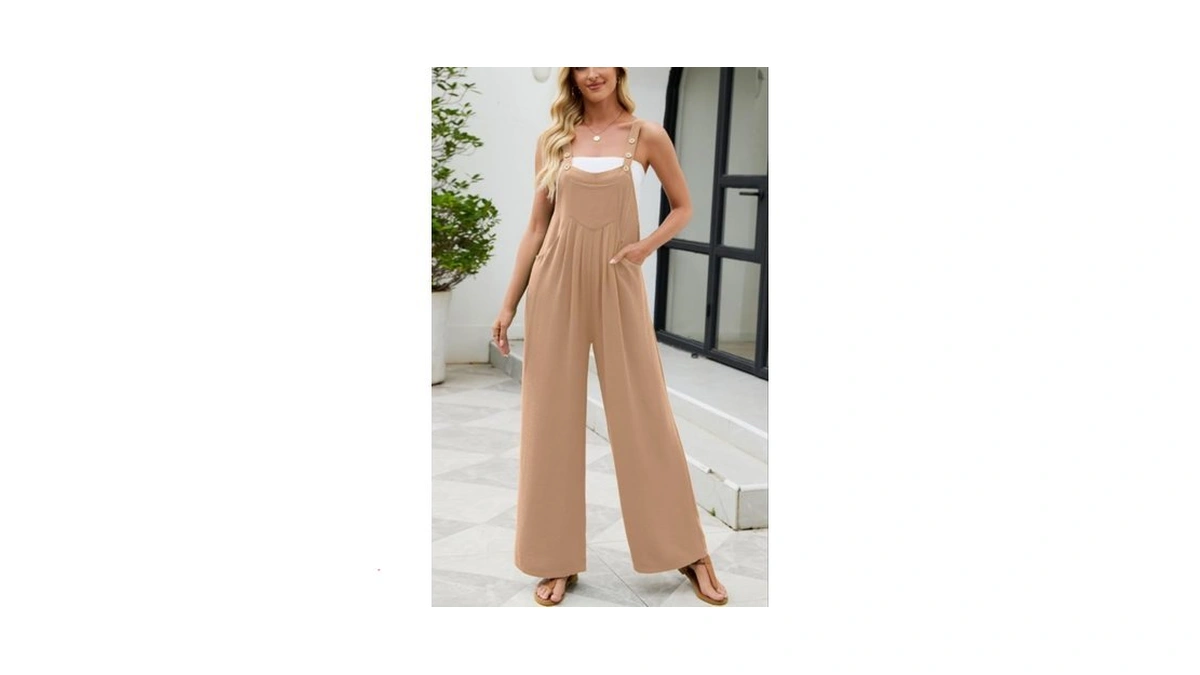 Heymoments Overalls Jumpsuits Rompers For Women Peach Puff Medium Casual