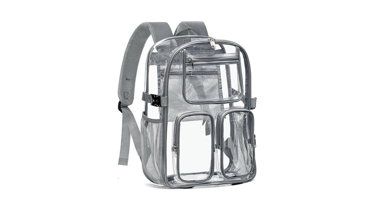 Qoeci Heavy Duty Clear Backpack For Women Men Boys Girls,