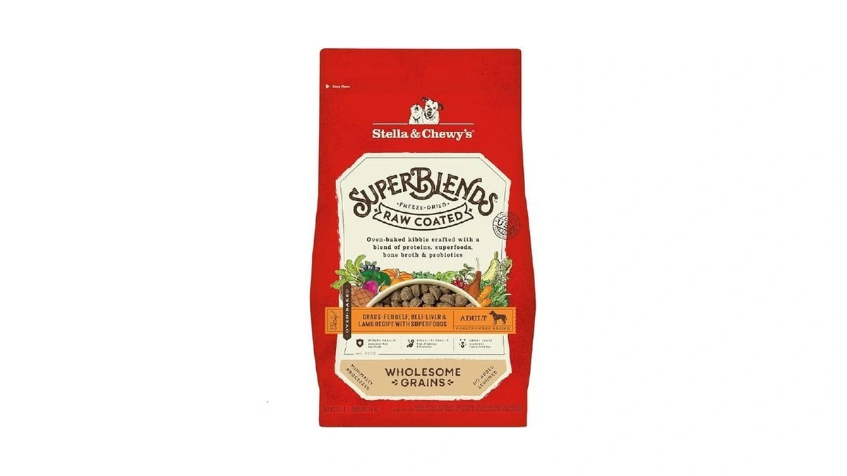Stella & Chewy's Superblends Raw Coated Wholesome Grains Grass-fed Beef,