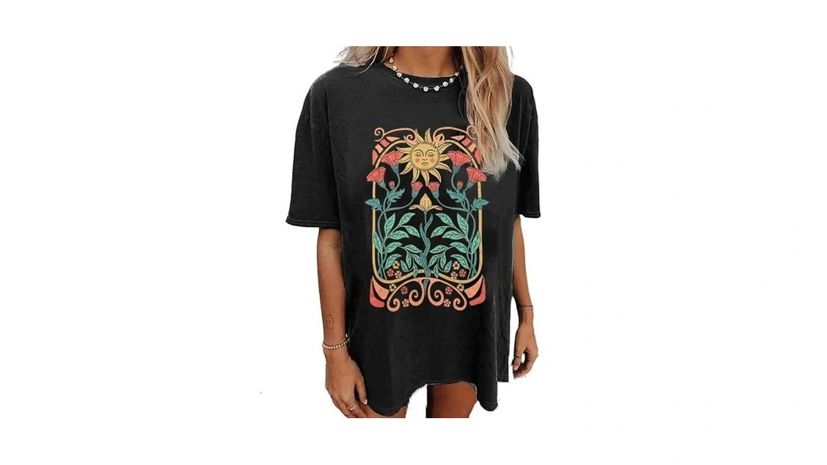 Wildflowers Shirt For Women Oversized Vintage Floral T Shirts Inspirational