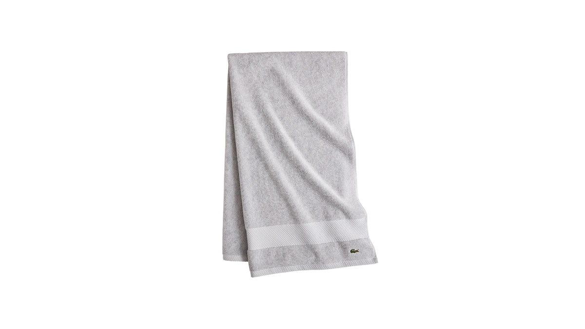 Lacoste Heritage 100% Supima Cotton Bath Towel, Microchip, 30" X
