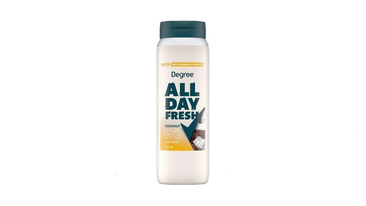Degree All Day Fresh Body Wash Fresh Coconut Deep Cleansing