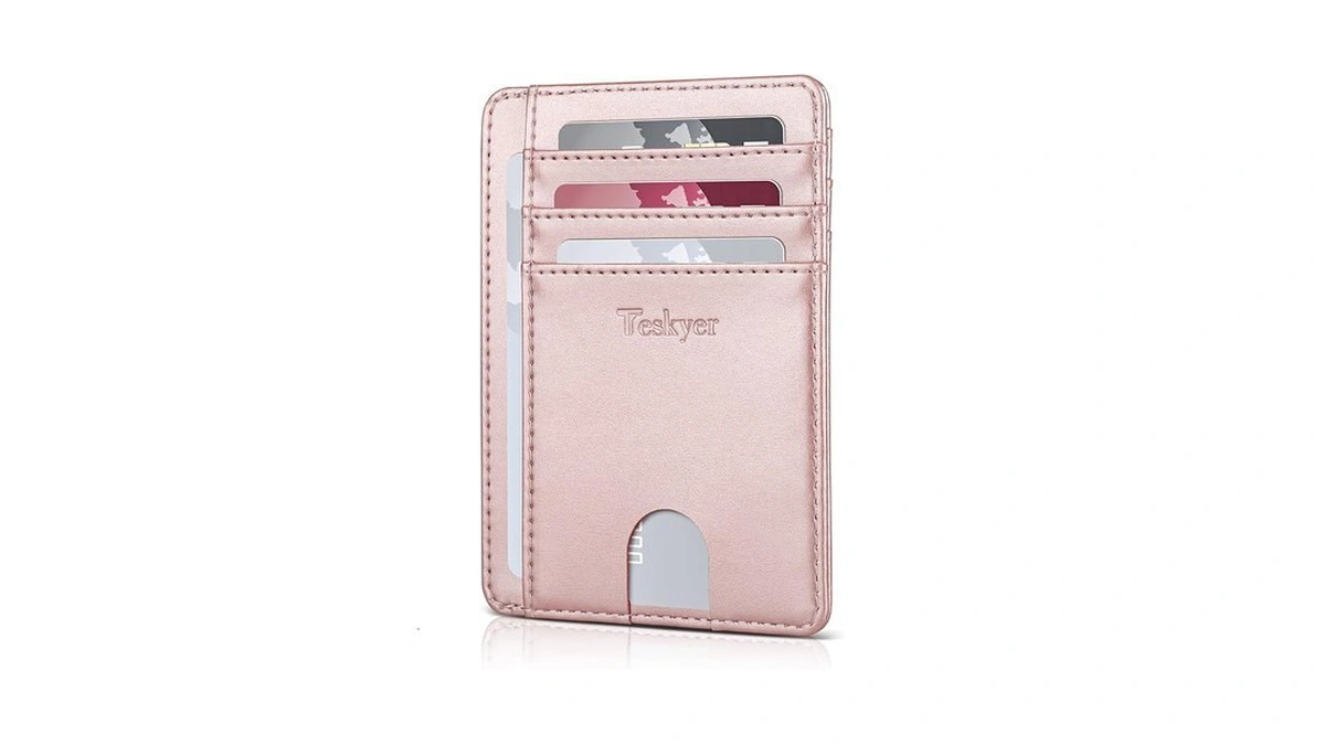Teskyer Slim Wallet For Men, Minimalist Front Pocket Rfid Blocking
