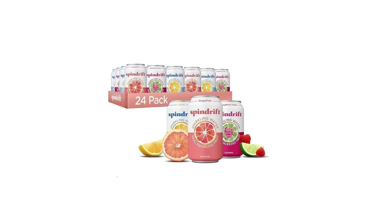 Spindrift Sparkling Water, Core 3 Flavor Variety Pack, Made With
