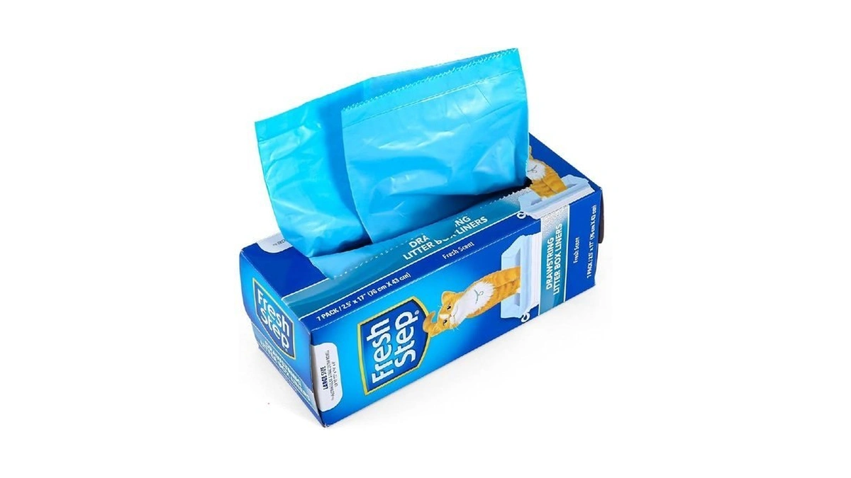 Fresh Step Drawstring Cat Litter Box Liners, Scented Heavy Duty
