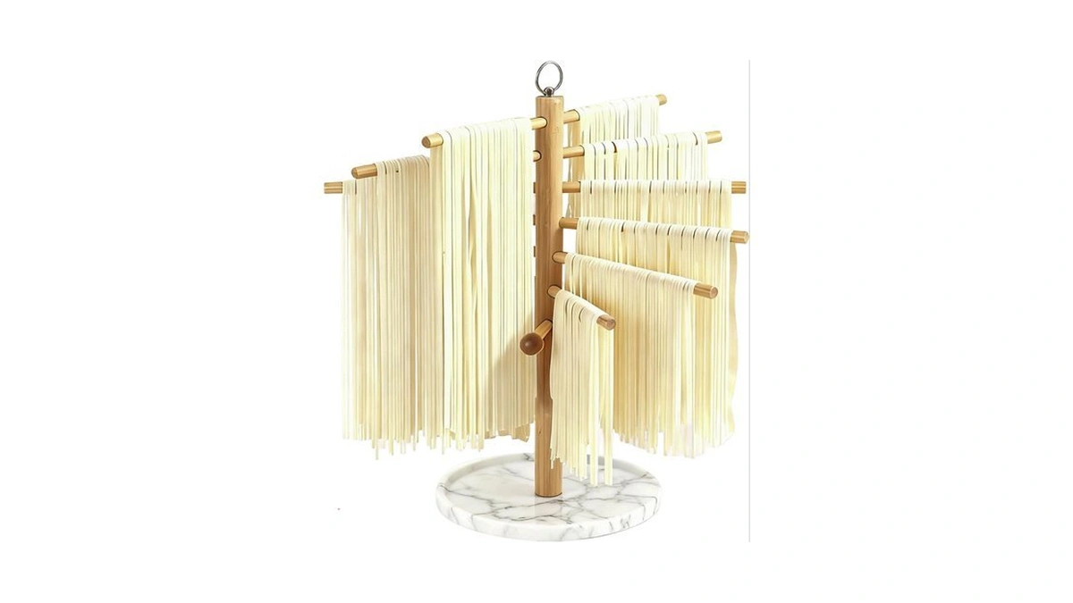 Pasta Drying Rack With Transfer Wand And 7 Bars, Noodle