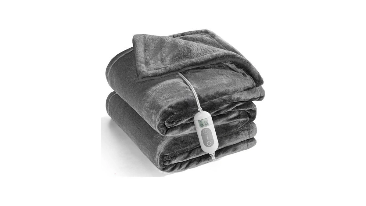 Mlivrom Heated Throw Blanket With 1-9 Hrs Timer Auto-off &