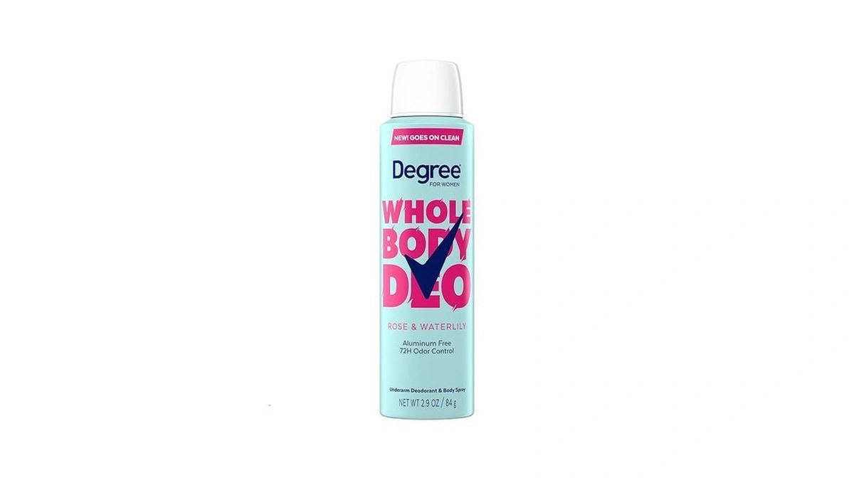 Degree Women Deodorant Spray Rose And Waterlily Scent Aluminum Free