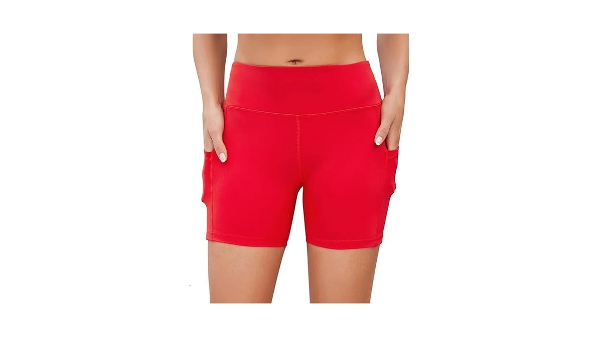 Ahlw Workout Biker Shorts For Women With Pockets - High