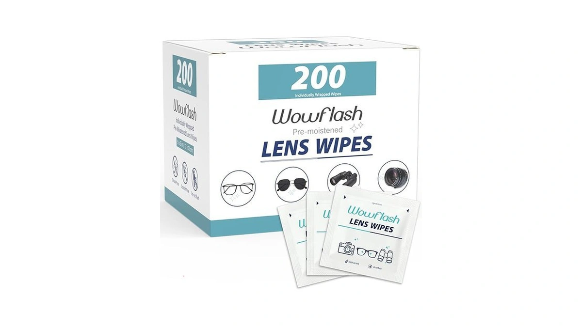 200 Count Lens Wipes For Eyeglasses, Eyeglass Lens Cleaning Wipes