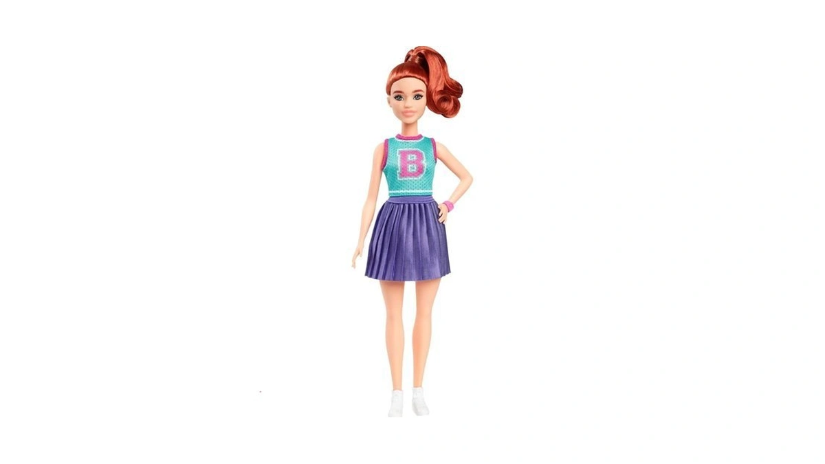Barbie Fashionistas Doll #232 With Red Hair, Wearing Sporty “b”