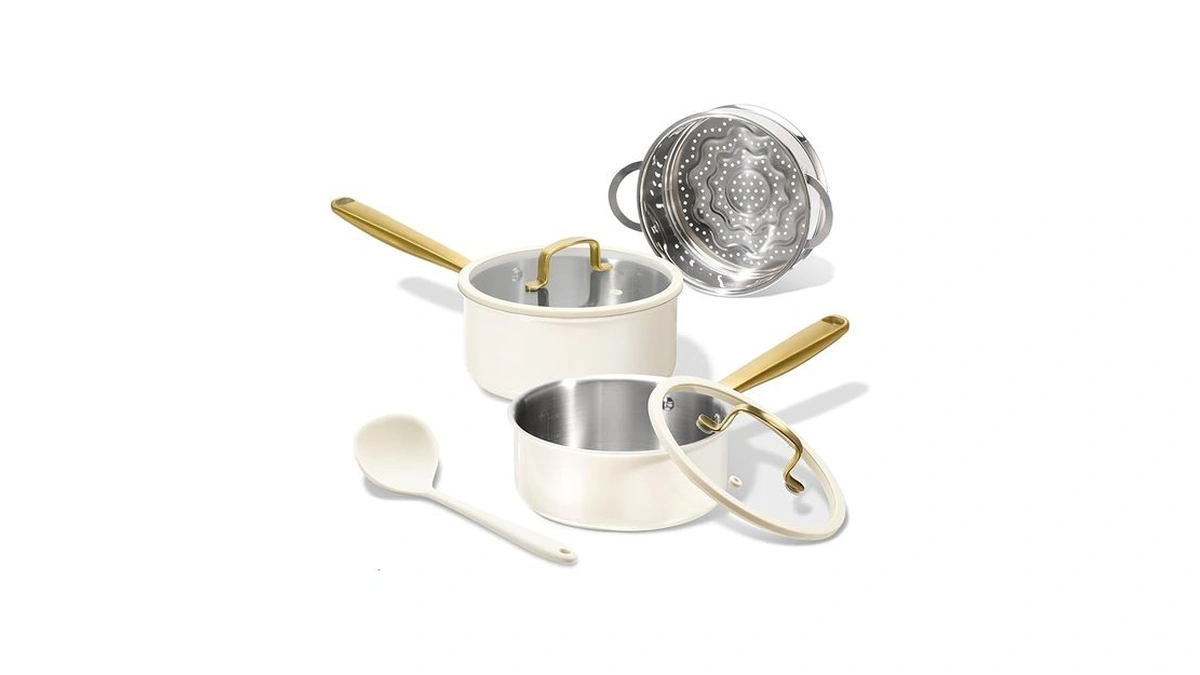 Carote 1.5qt & 3.0qt Stainless Steel Saucepan Set With Steamer