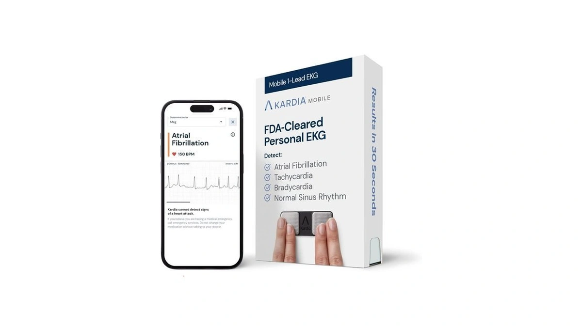 Kardiamobile 1-lead Ekg Monitor, Medical-grade Fda-cleared Personal Heart Monitor, Detects