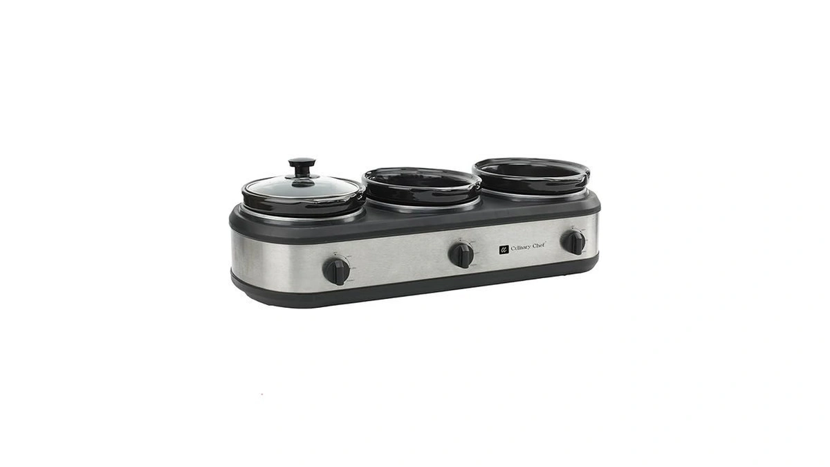 Culinary Chef, Triple Slow Cooker, Buffet Server 2.5qt X 3