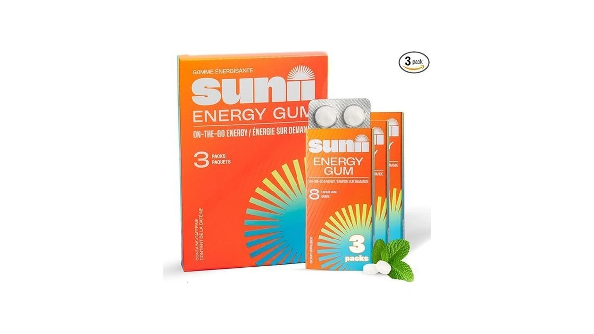 Sunii Nootropic Energy Gum - Quick Boost Energy & Focus