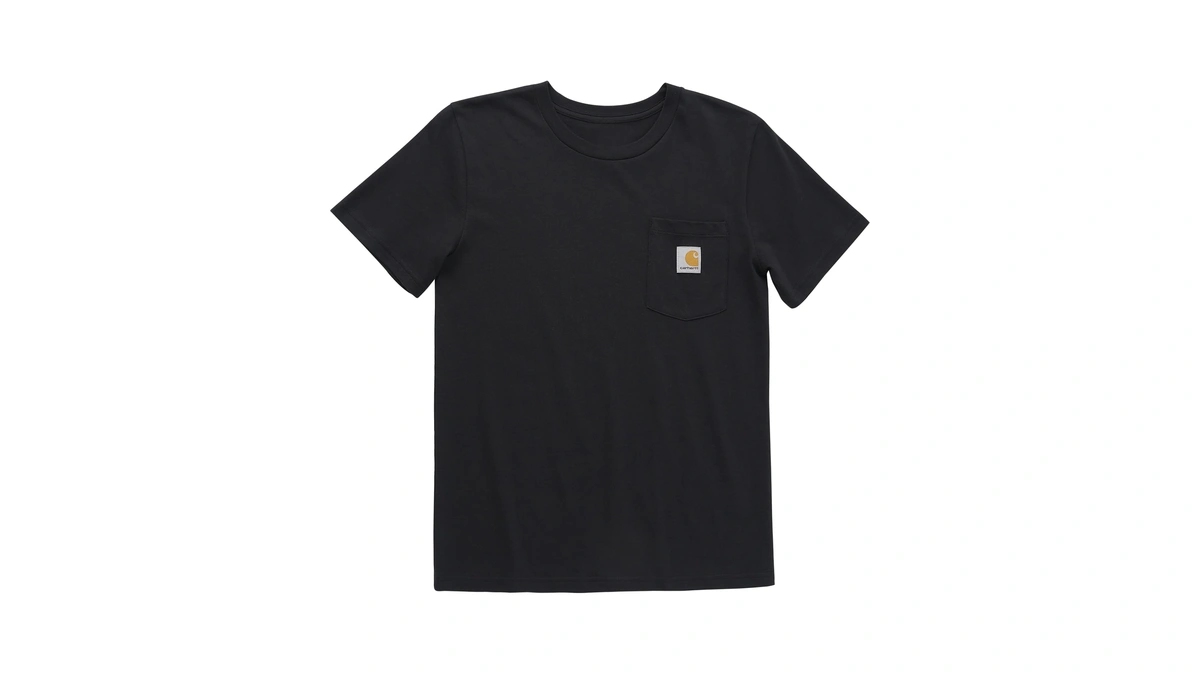 Carhartt Kids' Short Sleeve Pocket T-shirt Tee Shirt, Black, L-14/16